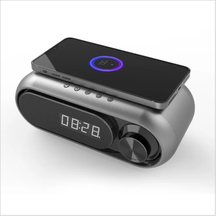 Беспроводной bluetooth-динамик с будильником и радио