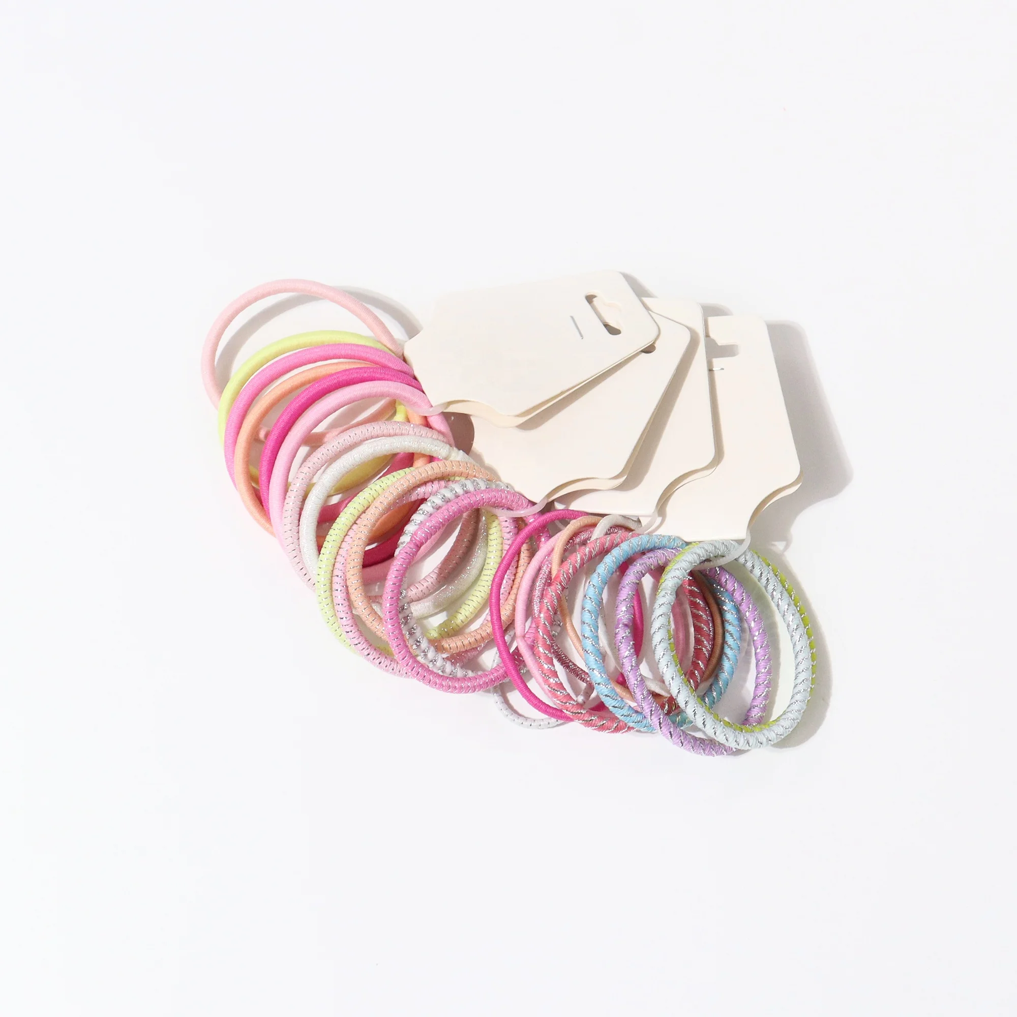 5pcs/set Colorful High Quality Hair Elastic Silver Hair Rubber Ties Set for kids girls