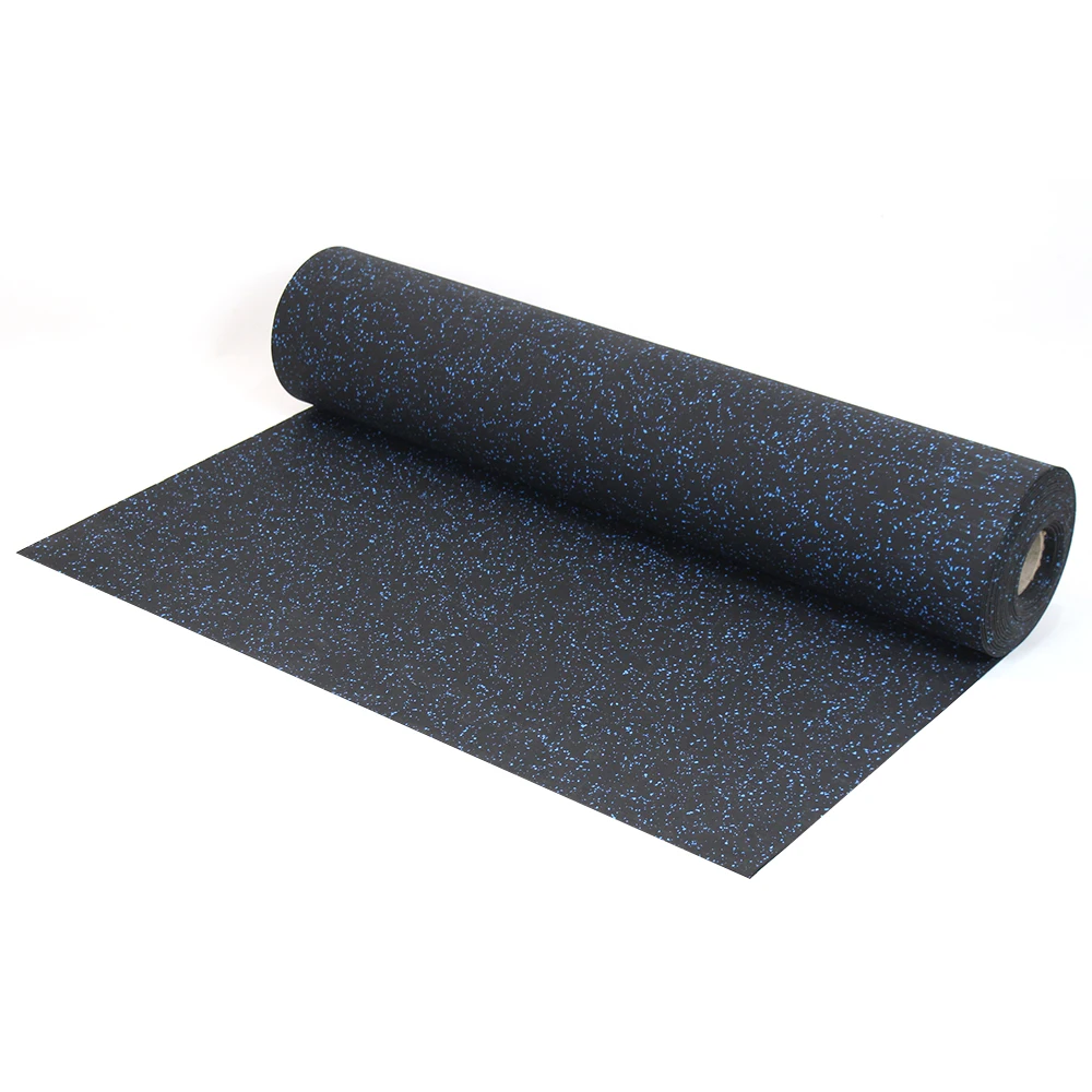 Заводской экологически чистый Противоскользящий прочный скэп Flecks резиновый напольный коврик для гаража тренажерного зала рулон напольного покрытия фитнеса