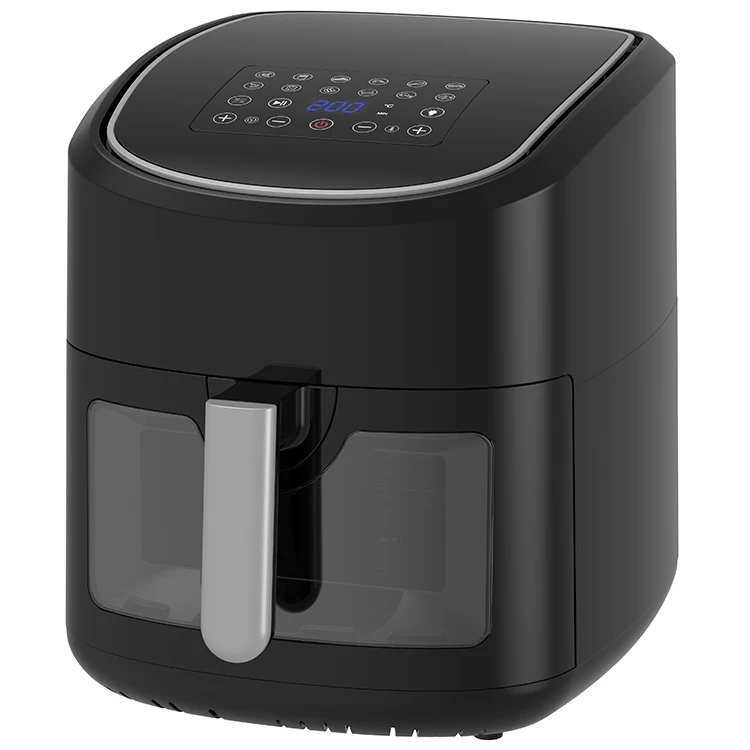 China Factory 4.5L 5.5L 6.5L New Design Electric  Smart Deep Fry Square Air Fryer With 5.0L Outer Pan