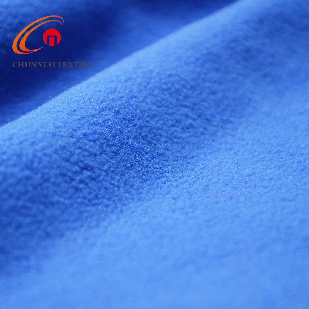 Chunnuo Weft Knitted 100% Polyester DTY Solid Polar Fleece Fabric