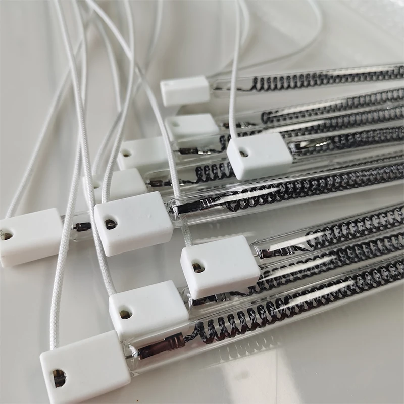 1000w 400mm Far Infrared Wave High Pure Quartz Wide Carbon Fiber Halogen Lamp Infrared  Heat Lamp