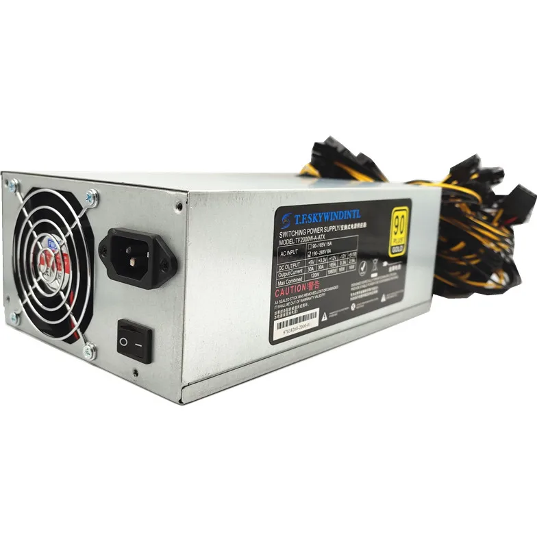 2000w Atx 24pin Pc Computer Power Supply For Pc Mining Rig Psu Pc Power Source Desks Gaming Computers Btc Eth Ltc 8 Gpu