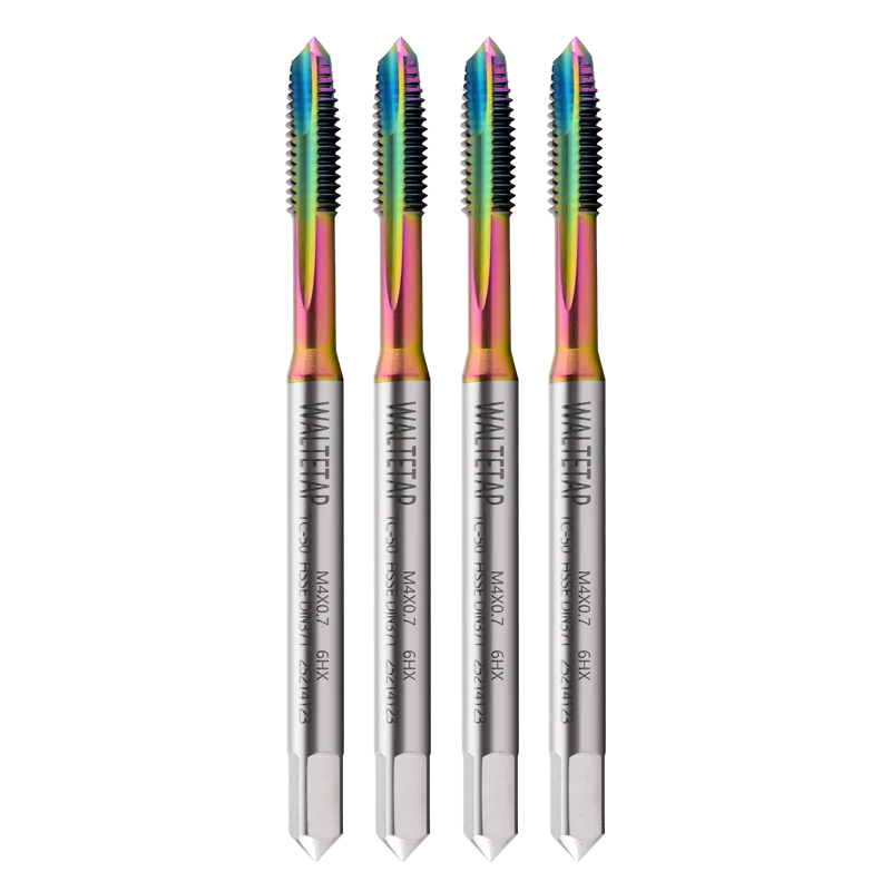 WALTETAP 1PCS HSSE DIN 371 376 Standard TC50 Coating Spiral Pointed Tap 6HX M2 M2.5 M3 M4 M5 M6 Machine Thread Taps For Aluminum