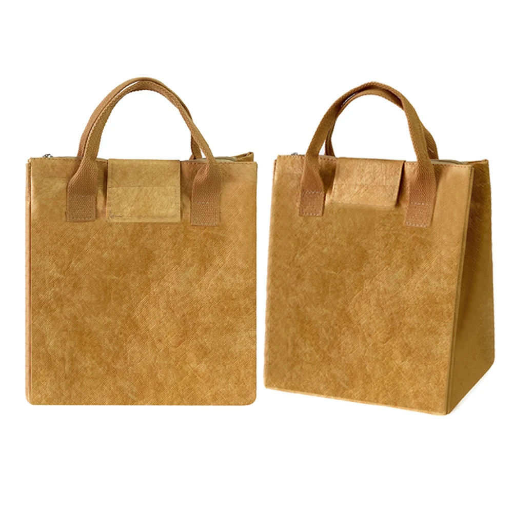 Custom 12 15 18 22L Water-proof Fresh Cooling Freezer Thermal Aluminum Liner Tyvek Paper Fabric Cooler Bag Lunch Bag