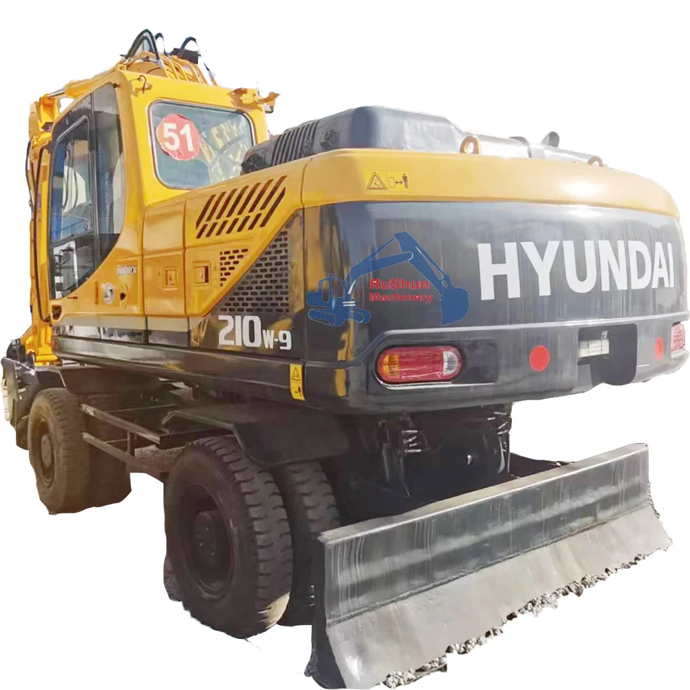 Good Condition Used Original Korea Hyundai R210W Wheel Excavator Used Excavator