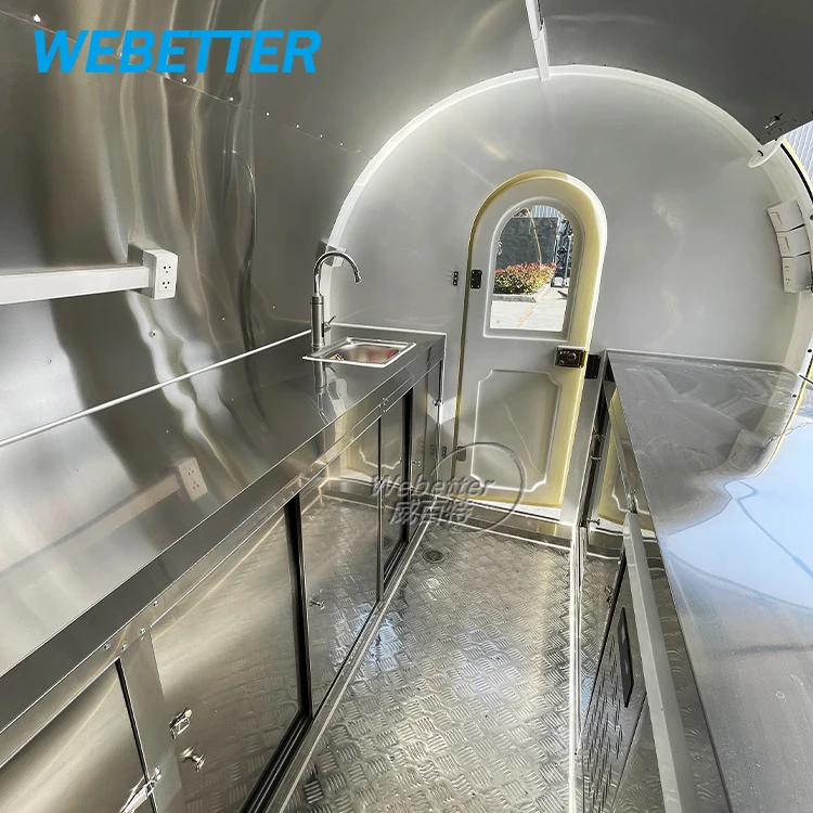 WEBETTER Custom Churros Snack Fast Food Cart Trailer Imbisswagen Remorque Foodtruck Mobile Food Truck Fully Equipped Restaurant