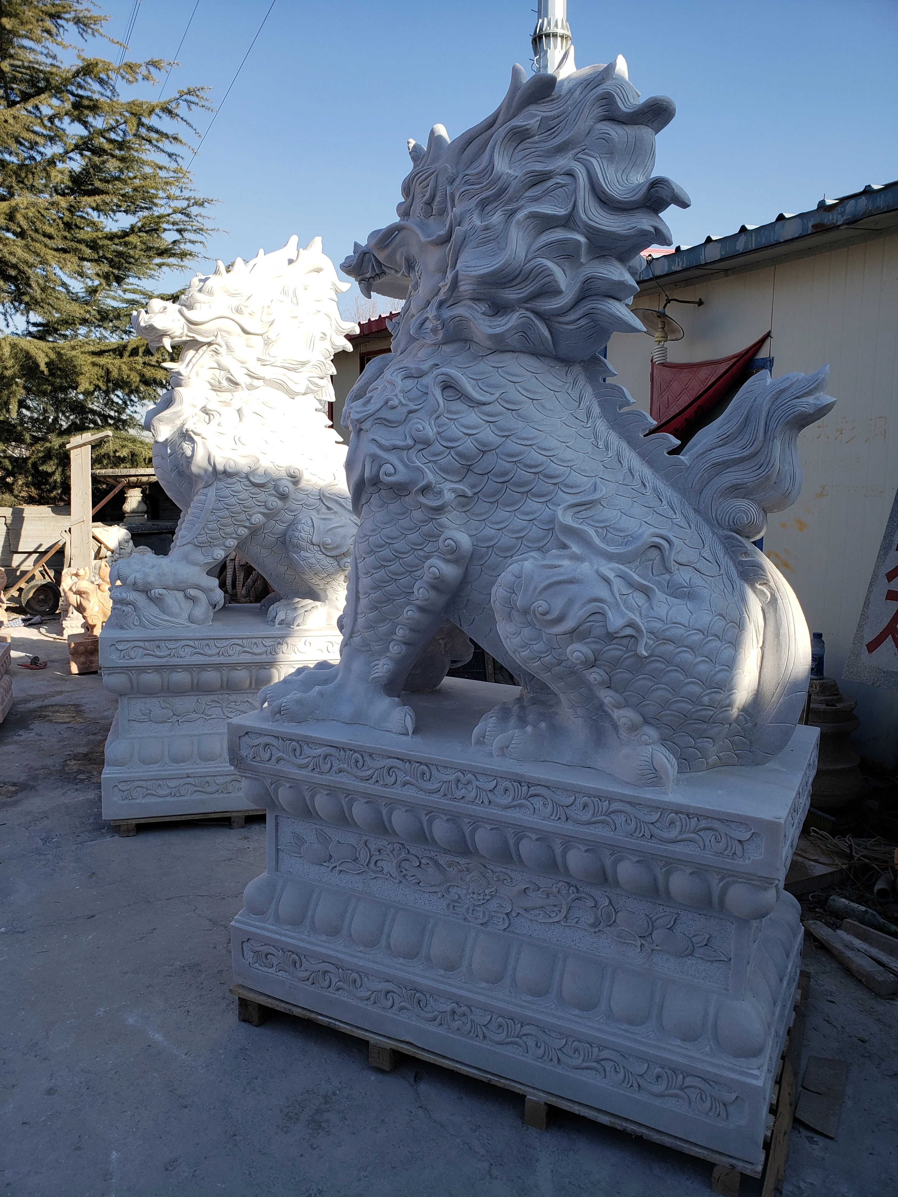 Outdoor Garden Decor Hand-carved Marble Dragon Stone Statue Sculpture Chinese Dragon Statue