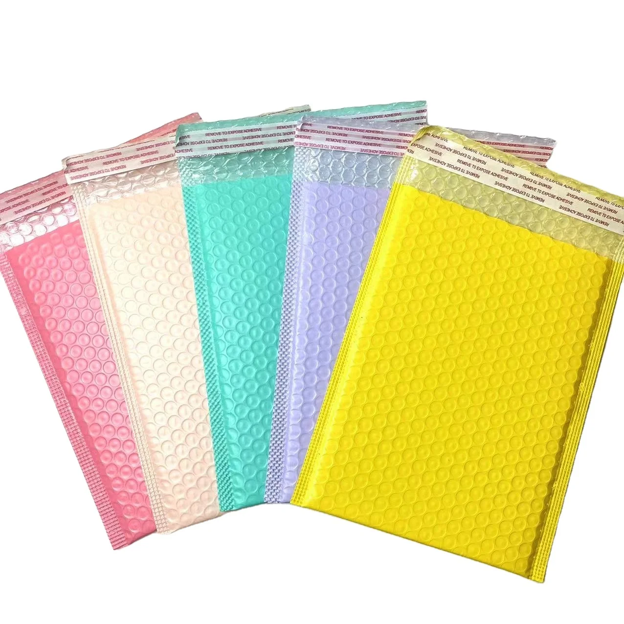 Yellow shipping mailing bag for clothes design envelope packaging express bag packaging custom logo printed bubble mailer