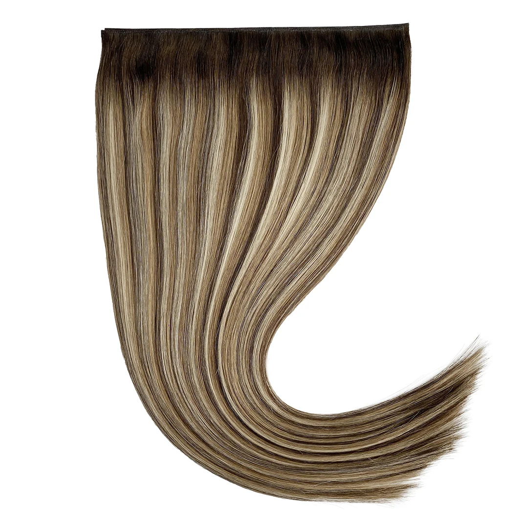 Popular  in Europe Cuticle Aligned Slavic Hair Extension Double Drawn Genius Invisible PU Tape  weft