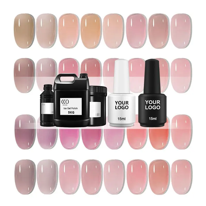 Neutral Milky White Sheer Light Pink Natural Gel Polish Translucent Gel Nail Polish for nail art