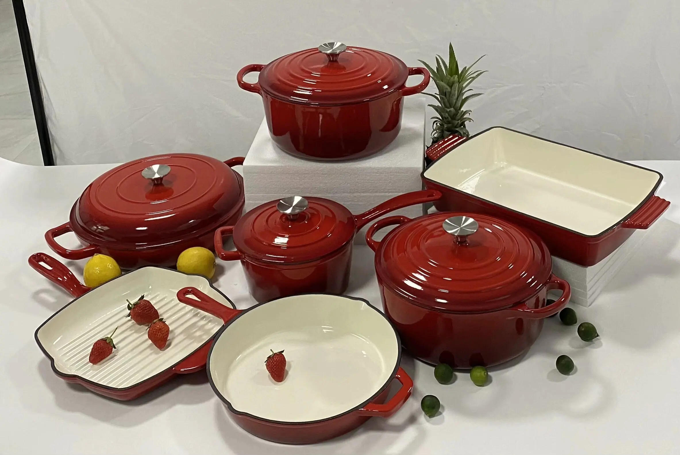 Best Sellers Nonstick Enameled Cast Iron Cookware Set Dutch Ovens and Round Casseroles with Lid