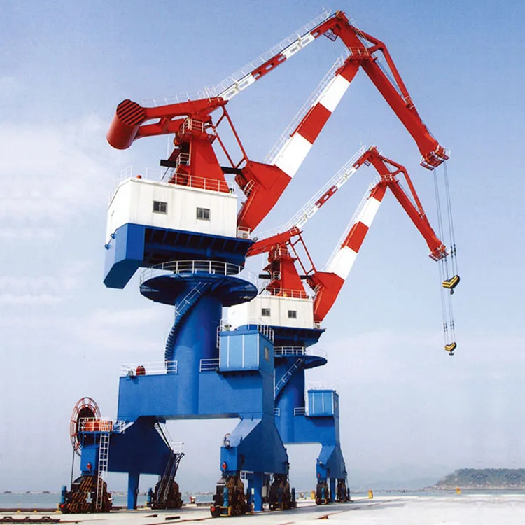 40t 60t 80t Marine Dock Jib Luffing Portal Crane Mobile Harbour Shipyard Container for Port Using