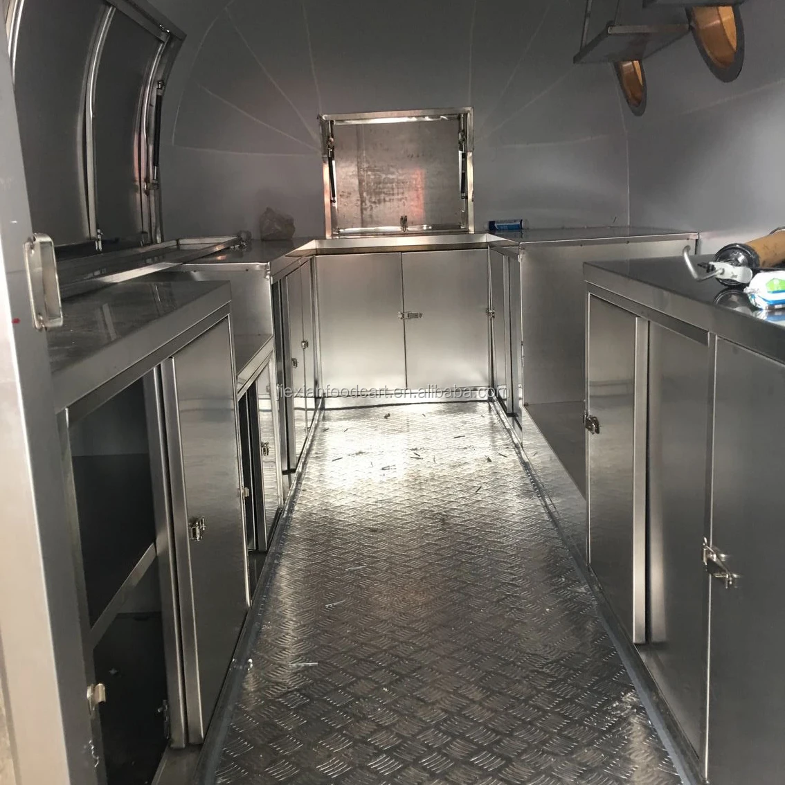 JX-BT400SS Airstream style food trailer for sale, mobile catering cart, well designed Chinese food truck