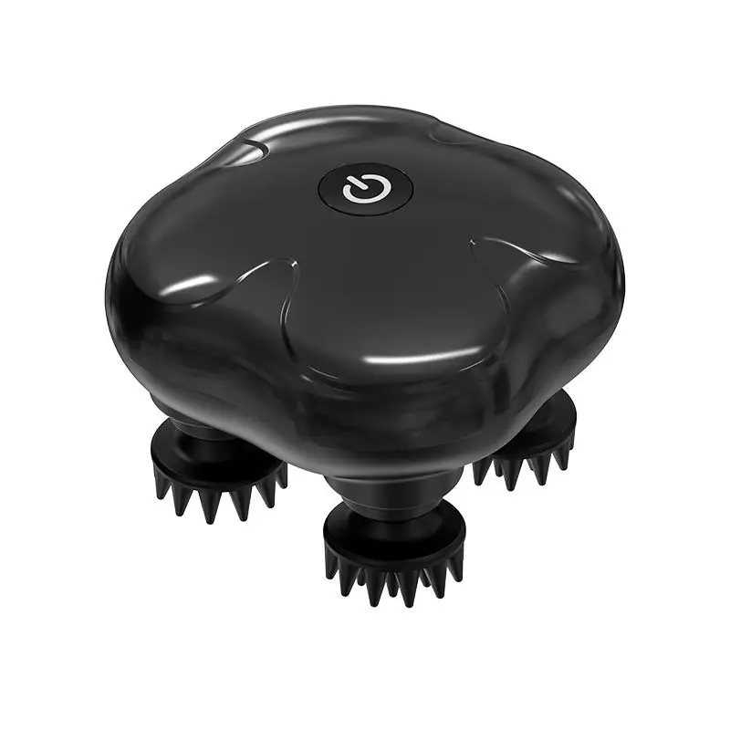 Head Massager Cordless Scalp Massager with 4 Kneading Heads 72 Nodes Portable Handheld Head Massager for Hair Growth