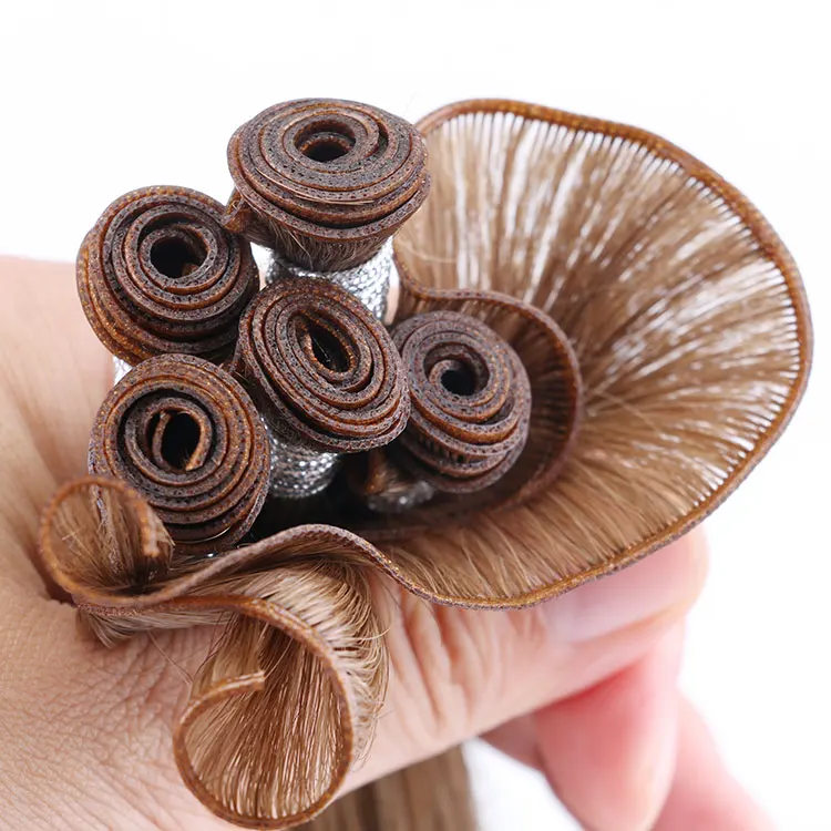 High End Raw Double Drawn Indian Temple Virgin Hair Genius Weft Double Drawn Hair Extensions