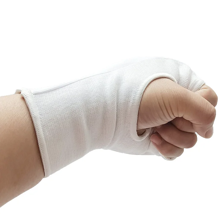 White martial arts boxing mma training elasticated karate sparring punching kyokushin Inner gloves