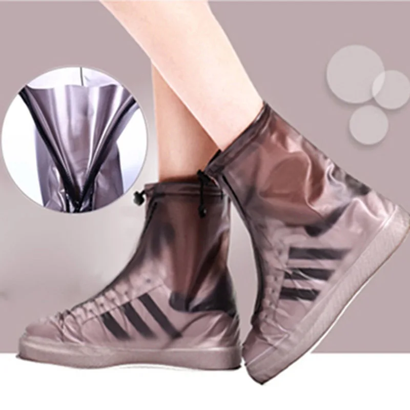 Non slip rainproof thickened double layer color shoes covers waterproof PVC snow-proof outdoor rain boots