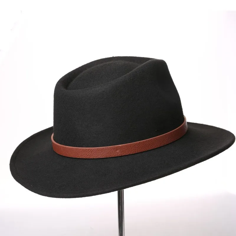 
high quality wool felt brown western cowboy hat for mens and women 