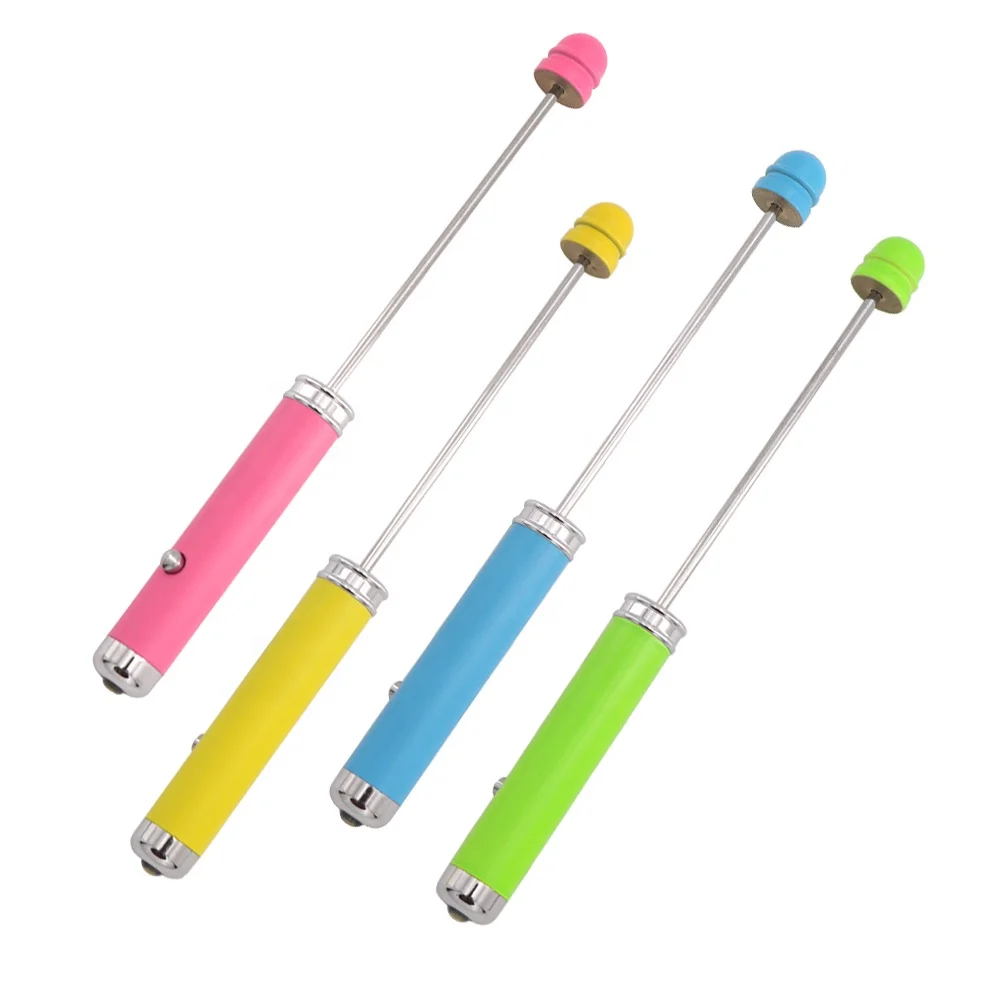 wholesale high quality beadable led stylus pen with led light ballpoint pens beadable pen