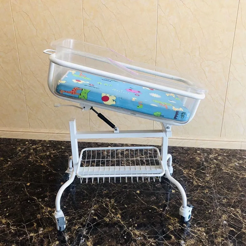 hospital baby cot with transparent plastic baby bassinet for new born infant baby crib