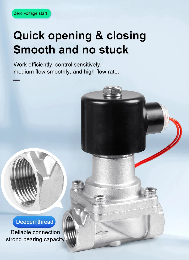 Hot sale works efficiently control sensitive AC220V stainless steel steam engine piston solenoid valve used for over steaming