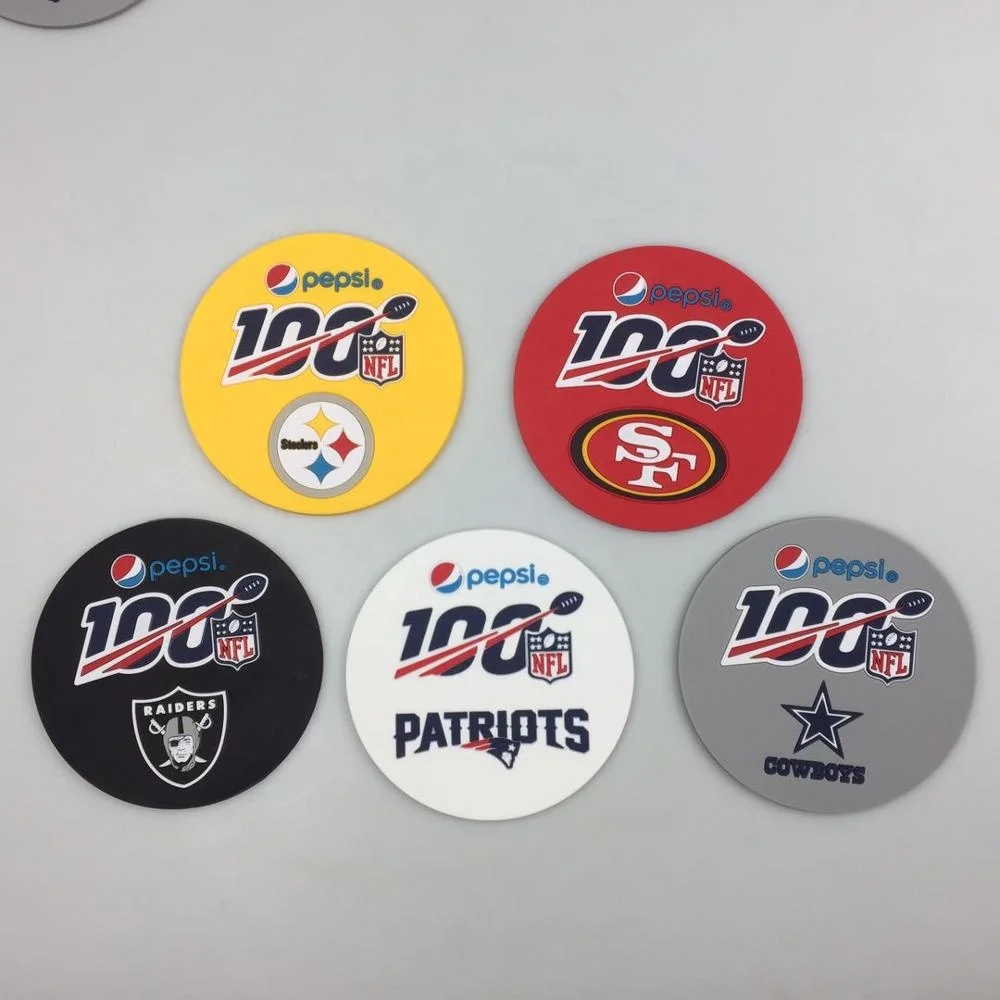 
Custom LOGO Eco-Friendly PVC Coaster Set 