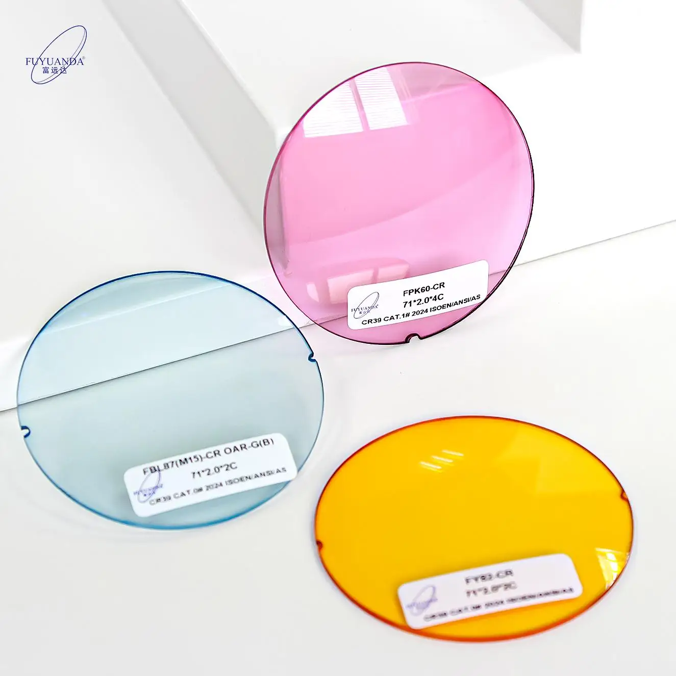 FUYUANDA 2024 Fashion CR39 Gradient Color Sunglasses Lenses Professional Custom Color Glasses Lens Factory