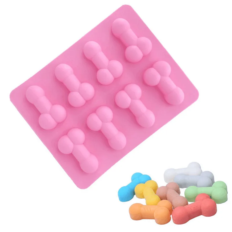 Birthday party supplier penis silicone cake mould silicone molds 8 cavity ice cube molds