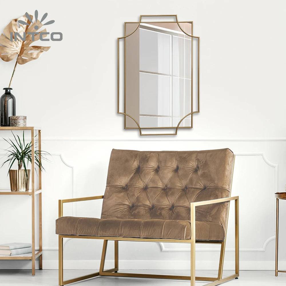 INTCO New Arrival Fashion Luxury Antique Wall Decorative Metal Framed Mirror