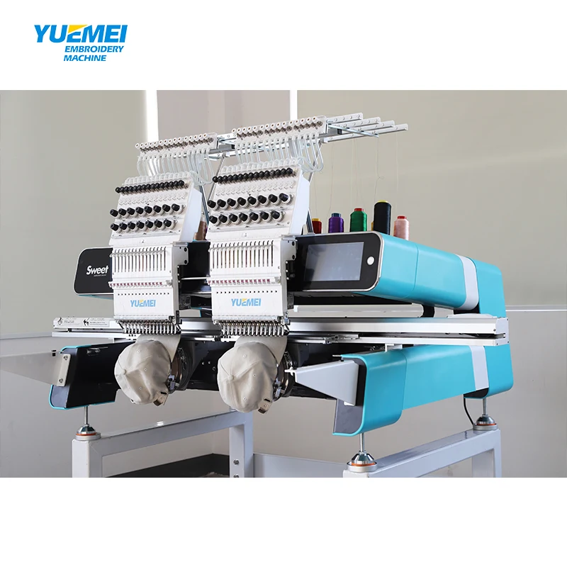 YUEMEI  High Quality Easy To Operate Two Head Embroidery Machines