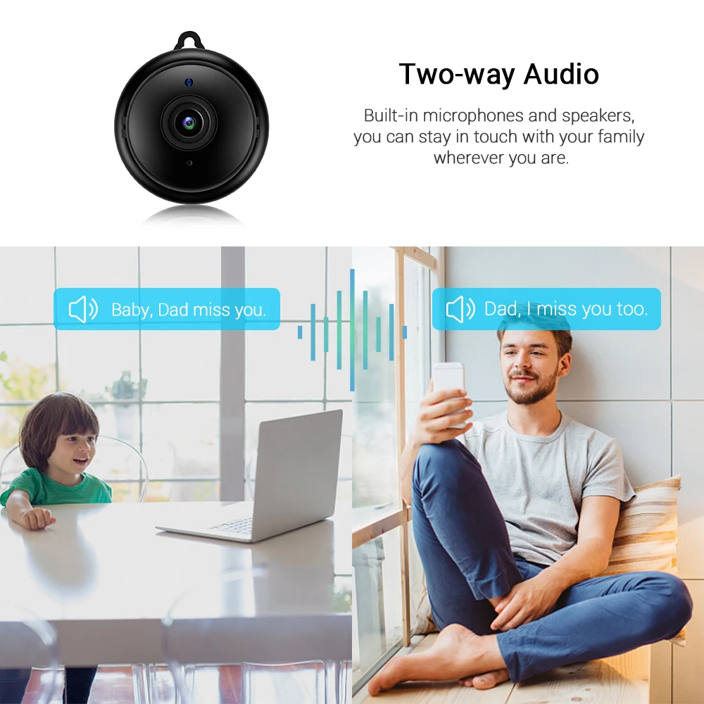 Mini Smart Wireless Wifi Indoor Video Camera Nightvision Auto Baby