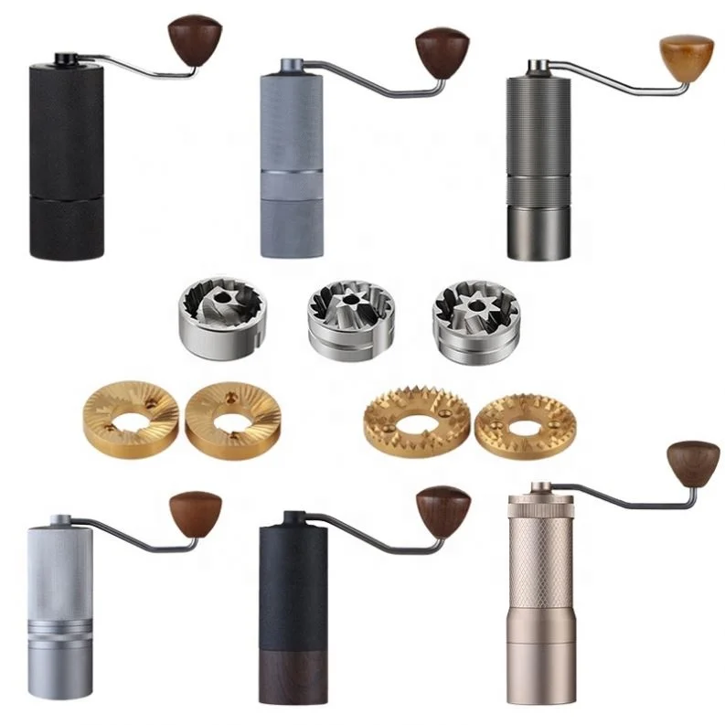 Manual Coffee Grinder Al-alloy Body CNC Stainless Steel Burr Grinding 5 6 7 Stars Burr Core Coffee Bean Grinders