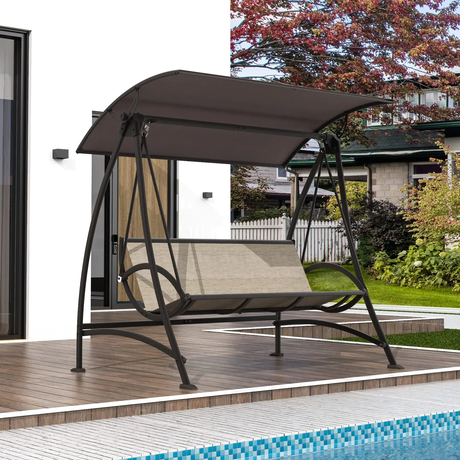 Outdoor Swing Chair Leisure Basket Rocking Villa Courtyard Balcony Moon Hammock Lounge