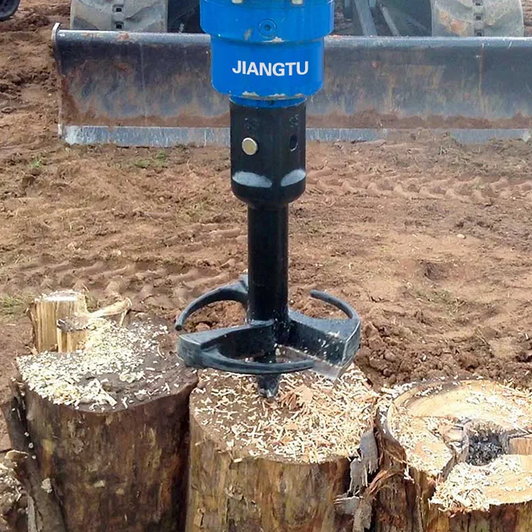 Earth Auger  log splitter Hydraulic Auger Earth Drilling   Excavator Hydraulic Auger drilling stump planner stump grinder