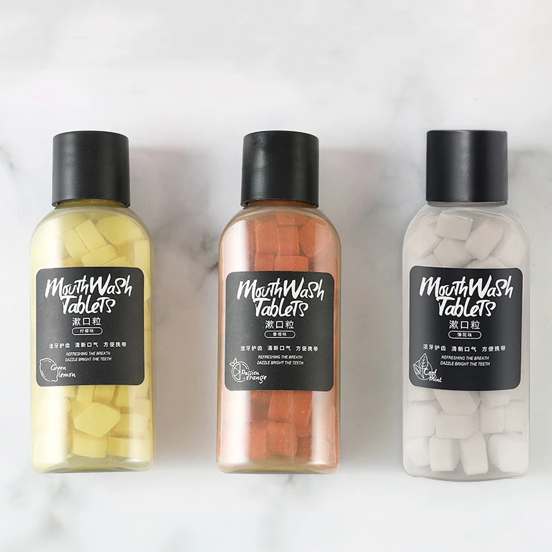 High Quality home use Solid Natural Mint Teeth Whitening Chewable Toothpaste Tablets