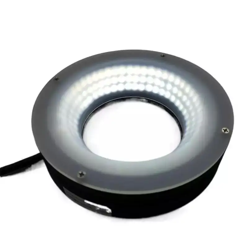 High Power Adjustable 107mm Inside Diameter LED Ring Shadowless Light Source for Machine Vision