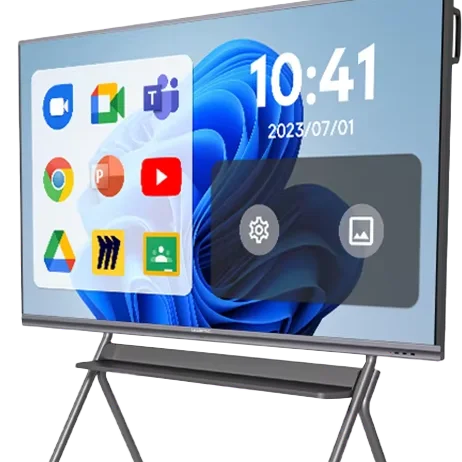 Leaderhub 65 75 86 98 Inch 4K Multi Touch Display Screen Android 11 Smart Whiteboard Interactive With Camera