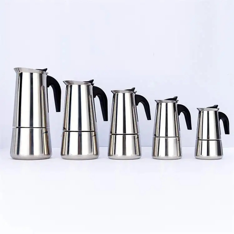 Wholesale Custom Stainless Steel Coffee Cup Maker Tea Pot Mocha Coffeemaker French Concentrate Coffeepot