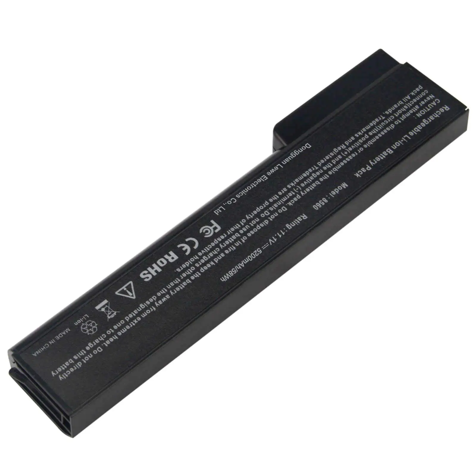 Factory Wholesale Laptop Rechargeable Li-ion Battery14.8v 5200mAh  Compatible For HP 8560 Series 6 Cells Laptop Battery