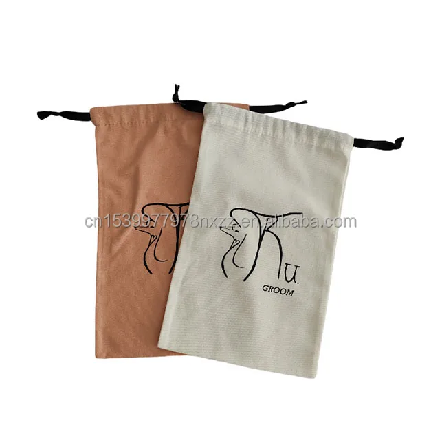 Wholesale Eco Friendly Dustbag Canvas Cotton Drawstring Shoe Bags Cloth Dust Bags For Shoes