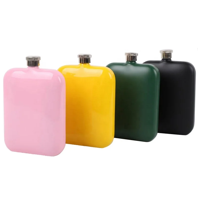 Hot Selling Square Shape Flasks liquor Hip Stainless Steel 6oz 180ml Whisky Hip Flask Water Bottle