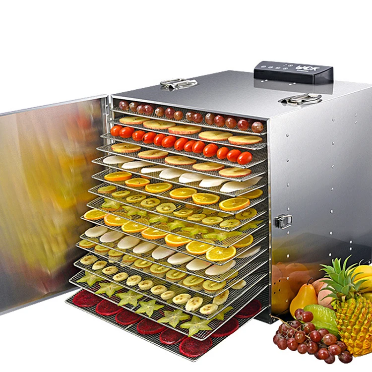 YTK-05 stainless steel small commercial household dehydrated dried vegetables meat food dehydrator 16  trays