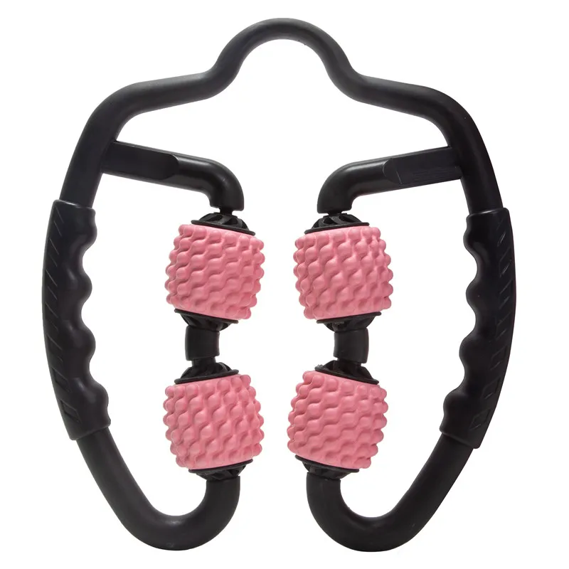 Anti Cellulite Handheld Hand Leg Foot body Muscle Mini pink Massage Roller Stick for body building