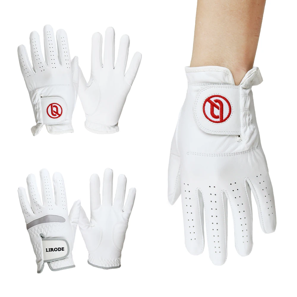 Custom Logo Best Soft 100% AAA Cabretta Leather Waterproof Left Handed Golf Glove Personalised Golf Gloves For Men Women