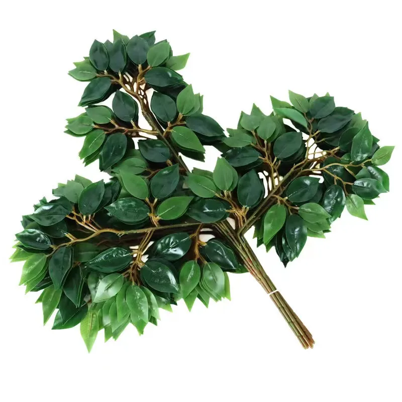 Hot sale Simulation artificial mango leaves branches simulation green plant garden project greening landscape tree decoration
