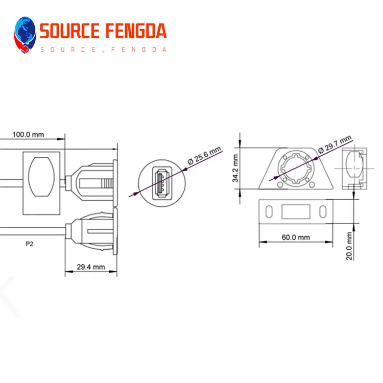 for car motorcycle truck USB2.0 waterproof data cable spiral spring usb cable