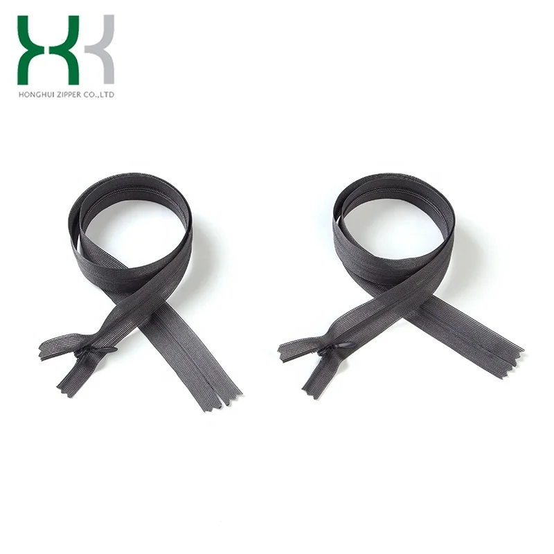 Custom 20cm eco-friendly close end 3# invisible zipper with polyester tape