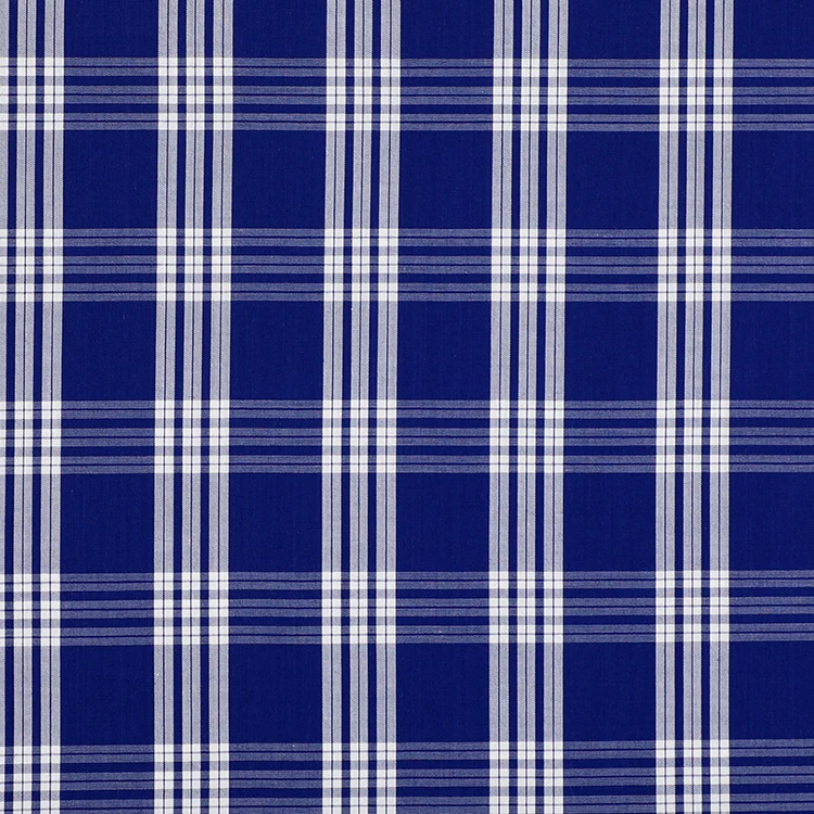 High Quality 100% Cotton Plaid Shirt Fabric Stock Lot from China Factory Soft Yarn Dyed Check Yarn for Dress Use Supplied Keqiao