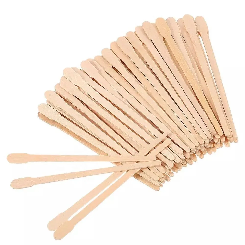 
Biodegradable wooden eyebrow waxing spatula 88mm 